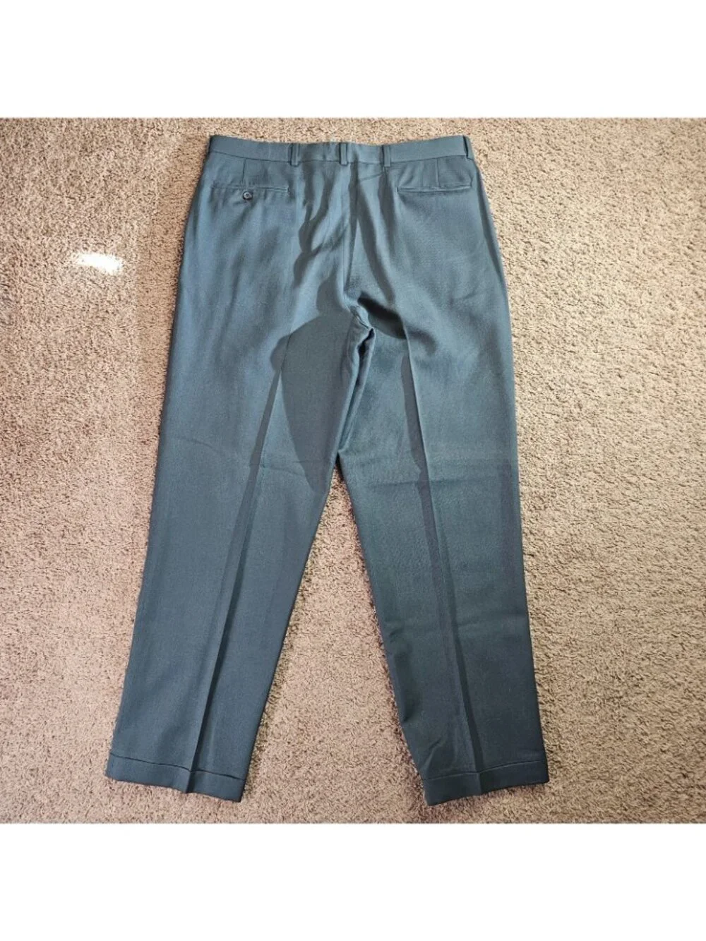 READ Vtg Givenchy Monsieur Pleated Dress Pants Mens 35R Gray 31" Inseam Cuffed - Picture 2 of 13